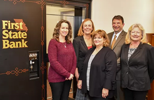 First State Bank employees at the O'Fallon, MO banking center.