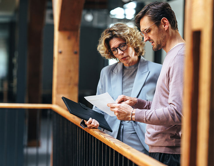 Business owners enjoying their Community Business Checking account from First State Bank