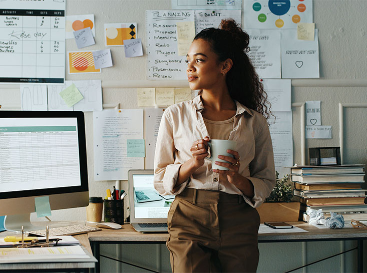 First State Bank customer enjoying a Business Credit Card