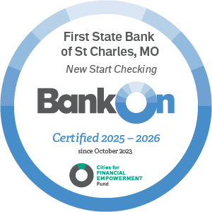 First State Bank of St. Charles, MO, is Bank On Certified